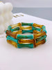 3pcs Acrylic Beaded Elastic Bracelet with Colorful Bamboos for Women's Daily Wear bracelet for women - Image 3
