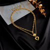 316L Stainless Steel Small Uneven Folds 2 Love Necklace Sense Party Accessories High-quality Gifts - Image 3