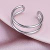 1/2pcs Simple Kpop Double Layer Open Adjustable Stainless Steel Ring For Women Men Accessories Finger Jewelry Gift - Image 5