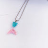 Ocean shell bracelet colorful fishtail necklace gradual change color pearl mermaid children's bracelet necklace set - Image 7