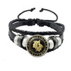 12 Constellation Bracelet Scorpio Sagittarius Capricorn Aquarius Black Rope Leather Button Bracelet Zodiac Jewelry For Gift - Image 6