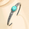 turquoise cuff bracelet Women Thai Silver Turquoise Cuff Bracelet Ethnic Vintage Jewelry Party Couple Gift - Image 1