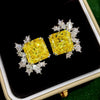 Simple and Elegant Square Cubic Zirconia Earrings Bling Yellow CZ Dangle Women Wedding Engagement Jewelry - Image 37