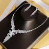 Stonefans Luxury Flower Bridal Jewelry Sets Women Accessories Tassel Rhinestone Necklace Earrings Sets Wedding Jewelry