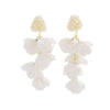 Elegant White Flower Long Tassel Drop Earrings Imitation Pearl Piercing Earrings Banquet Wedding Jewelry - Image 4