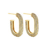 Zircon Circle Huggie Hoop Earrings for Women Geometric U Shape Hoops Ear Buckle Gold Plated Stainless Steel Jewelry Gift - Image 11
