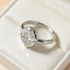 Silver Open Finger Ring Golden Clear CZ Square Droplet Geometric Punk For Women Jewelry Gift - Image 26