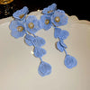Flower petals tassel earrings small fresh and sweet temperament exaggerated earrings - Image 8