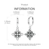 Silver Celtic Knot Drop Hoop Earrings Intricate Interwoven Pattern design for Anniversary Wedding Jewelry Gifts - Image 2