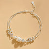 Silver Heart Pearl Knot Bracelet Necklace Set for Women Versatile Jewelry Set Party Wedding Gifts - Image 12