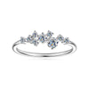 Silver Cluster Curved Stackable Band Rose Gold Color Ring Twisted Vine Design Jewelry For Women - Image 7