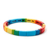 Colorful Enamel Heart Bead Bracelet with Elastic Fit in Multiple Colors - Image 10