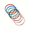 7Pcs Colorful Rice Beads Bracelet Set For Women Heart Charm Elastic Beaded Chain Bangle Female Jewelry Gift - Image 11