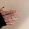 Sparkling Asymmetric Zircon Star Moon Ear Clip for Women Without Piercing Cross Tassel Ear Cuff Clip Earrings Wedding Jewelry - Image 3
