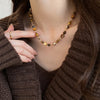 Maillard Stone Beads Necklace Caramel Temperament Sweater Chain Light Neck Chain For Women Girls Jewelry - Image 3