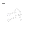 2pcs Clear Surgery Bioflex Nose Rings Belly Rings Septum Eyebrow Lip Cartilage Earring Industrial Plastic Piercing Jewelry - Image 26