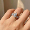 Silver Design Marquise Cubic Zirconia Set Rings for Women Modern Bridal Wedding Sparkling Jewelry - Image 5