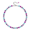 8mm Cubic Zirconia Necklace For Women Round Shape Crsytal Claw Setting Colorful Zircon Chokers Beads Neck Jewelry - Image 19