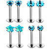 3mm Crystal Star Labret Piercing Stud Set Lip Ring Bulk Tragus Earring Flat Helix Stud Cartilage Jewelry Pack Lobe Earring Lot - Image 10