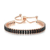 Black Crystal Tennis Bracelets for Women Men Iced Out Cubic Zirconia Adjustable Bracelet On Hand Hippie Jewelry - Image 29