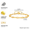 Gold Plated Link Bracelet for Women, Stainless Steel Stackable Chain Wristband, Adjustable Jewelry - Image 13