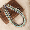 1PC 4mm amazonite stone beaded necklace for women ingx tiny pink wintersweet india onyx necklace women beaded jewelry - Image 2