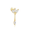 1PC Silver Eight-pointed Star CZ Piercing Earring For Women Tassel Chain Stud Earring Party Jewelry - Image 39