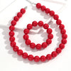 Two-Piece Acrylic Bead Necklace and Bracelet Set with Geometric Shapes - Image 23