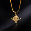 Stainless Steel Witchcraft Witch Knot Geometry Long Chain Necklace for Women Viking Pendant Chain Necklace Jewelry Gifts - Image 4