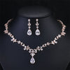 Zakol Zircon Earrings Necklace Jewelry Set Crystal Dubai Wedding Party Jewelry - Image 2