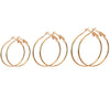 3 Pairs/Set Metal Hoop Earrings Set 20/30/40mm Big Round Circle Earrings For Women Gold Silver Plated Jewelry - Image 8