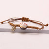Simple Ceramic Lucky Cat Braided Bracelet for Women Cute Animal Kitten Hand-woven Adjustable Bangles Party Harajuku Jewelry Gift - Image 8