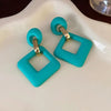 Fresh Color Dangle Earrings Geometric Square Round Drop Earrings Spring Summer Women's Earrings Daily Clothing Ear AccessoriesA - Image 12