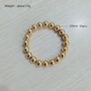 Jewelry Gold Plated Metal Ball Smooth Diameter 3/4/6/8mm Elastic Stainless Steel Bracelet - Image 10