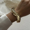 Exaggerated Wide Cuff Irregular Geometric Gold Color Chunky Bangles Bracelet for Women Men Punk Hip Hop Jewelry Gift - Image 7