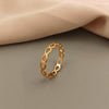 design stainless steel finger ring with chain chain design, jewelry - Image 2