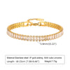 Cubic Zirconia Chain Tennis Bracelet Women, Gold Plated CZ Link, Elegant Sparkling Stackable Statement Wrist Jewelry Gift - Image 20