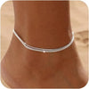 Gold Plated Anklets for Women Layered Ankle Bracelets Simple Anklets Summer Beach Anklet Jewelry Gift - Image 5