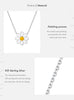 MODIAN 925 Sterling Silver White Enamel Flower Pendant Necklace Charm Daisy Neck Link Chain For Women Hypoallergenic Jewelry