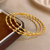 1pc/3pcs Gold Plated Stainless Steel Bangle Bracelet for Women Simple Shiny Twisted Geometric Slim Bracelets Jewelry - Image 4