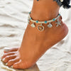 Bohemian Starfish Stone Anklets Set For Women Vintage Handmade Wave Anklet Bracelet on Leg Beach Ocean Jewelry - Image 1
