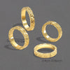 Textured Stainless Steel Band Ring in Gold-Tone or Silver-Tone - Image 2