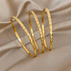 Minimalist Thin Round Stainless Steel Bangle Bracelet for Women Stackable Gold Color Cuff Bracelet Hand Jewelry Gift - Image 1