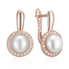 Geometry Pearl Drop Earrings for Women Rose Gold Color With Zircon Boho Ethnic Wedding Jewelry - Image 7