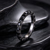 Female Black Round Zircon Stone Wedding Jewelry Promise Love Engagement Rings For Women - Image 5