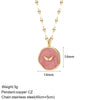 Stainless Steel Chain Necklace with Colorful Pendant Designs - Image 28
