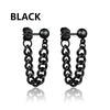 1 Pairs Punk Stainless Steel Stud Earrings Black Earrings Set For Men Women Vintage Hip Hop Piercing Ear Jewelry Accessories - Image 23