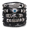 Bracelet Viking Bracelet For Men Hand Bracelets Woven Skull Hand Jewelry Adjustable Leather Set viking man bracelet - Image 28