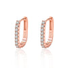 Round Cubic Zirconia Hoop Earrings in Gold-Tone or Silver-Tone - Image 7