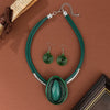 Jewelry Set Water Drop Resin Gems Aluminum Wire Handmade Braided Necklace Earrings Women's Party Accessories - Image 11